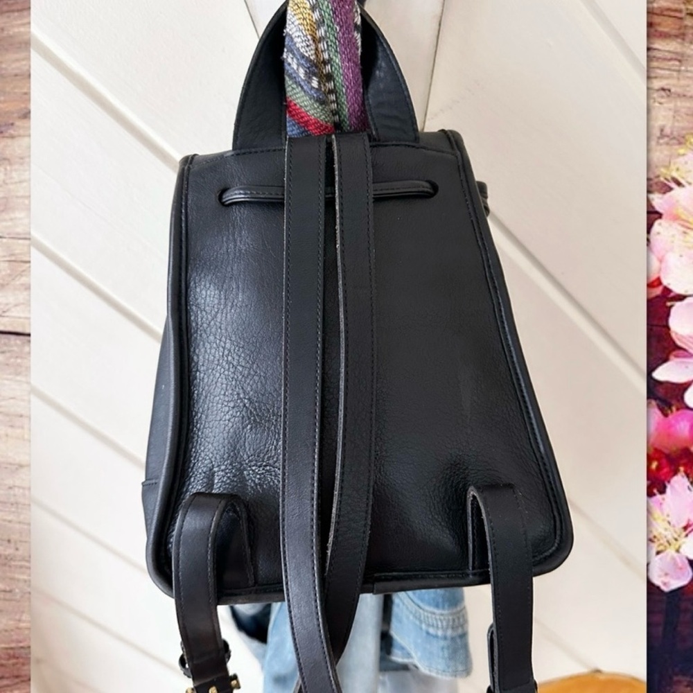 VINTAGE COACH BLACK LEATHER MINI DAYPACK BACKPACK 9960 - Picture 8 of 16